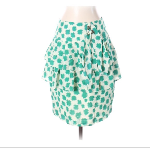 Anthropologie Edme & Esyllte Landing Fields drop waist ruffle mini skirt - Picture 1 of 11